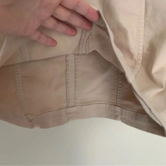 Free People  Light Pink Cotton Denim Stretch Mini Skirt 10 - Picture 6 of 8